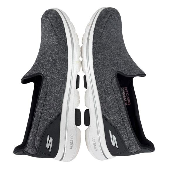 Skechers GOwalk 5 Slip On Sneakers Heathered Gray Womens Size 10 Comfort - Picture 5 of 9